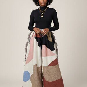 Handmade Upcycled Tapestry Blanket Pants | Abstract Boho Wide-Leg